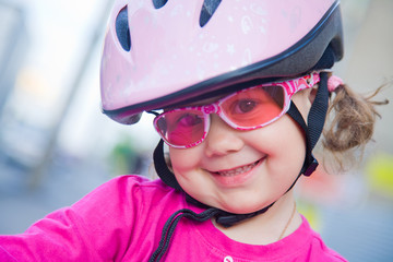 girl on  bicycle