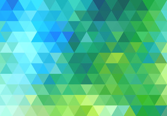 abstract green blue triangle background, vector - 80689886