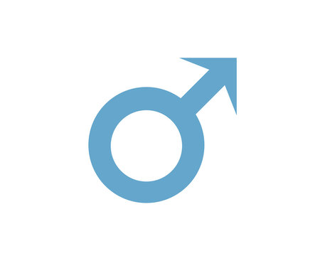 Male symbol in blue
