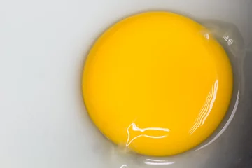 Papier Peint photo Lavable Oeufs sur le plat Raw egg in a frying pan