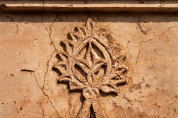 Detail decorative of Dauji Ki Kothi in Orchha