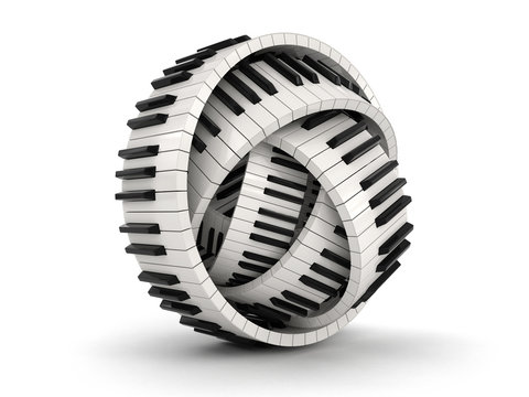 Piano keys (clipping path included)