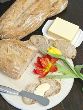 Brot mit Blume