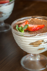 tiramisu with strawberries