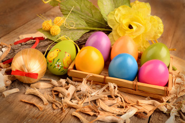 EASTER EGGS DECORATED AND COLORED