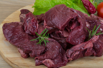 Raw venison