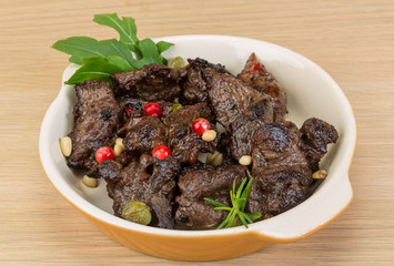 Roasted venison