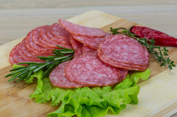 Sliced salami