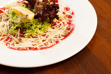 carpaccio with cheese
