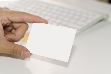 Obraz premium business card hand