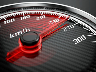 Naklejka premium High speed concept - Car speedometer