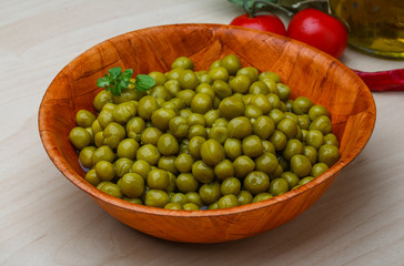 Green canned peas