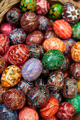 Fototapeta na wymiar Background with colorful Easter Eggs