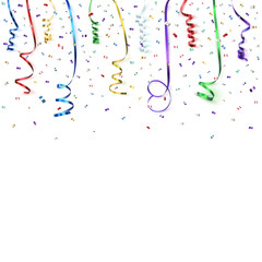 Celebration background template with konfetti
