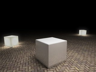 white pedestal to place product