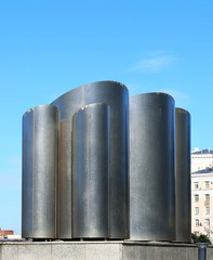 Vent pipes on the roof