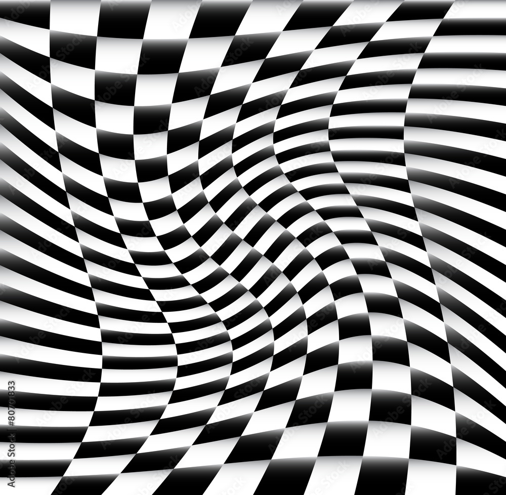 Poster chequered pattern / background with swirling effect