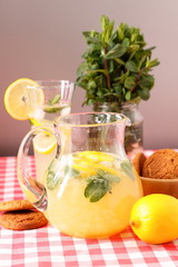 glass of homemade lemonade