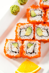 California Roll with Masago