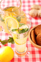 glass of homemade lemonade