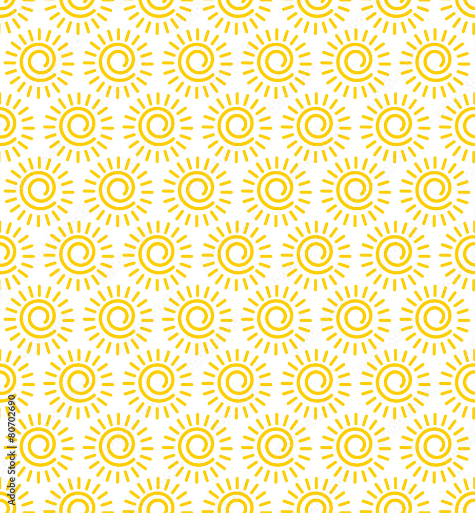Poster sun seamless vector pattern. / the whole image is repeatable, an