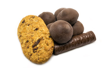 chocolates with delicious cookies