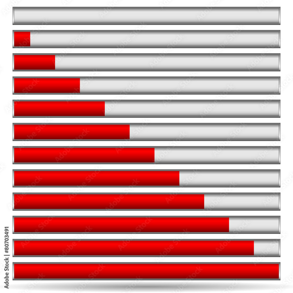 Aufkleber progress or loading bars