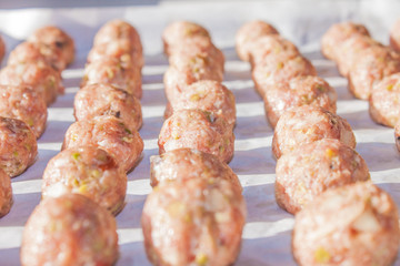 Raw meat balls