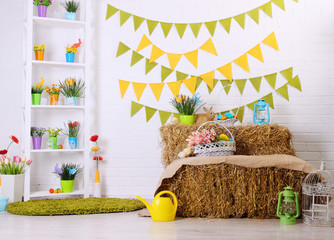 Festive colorful interior