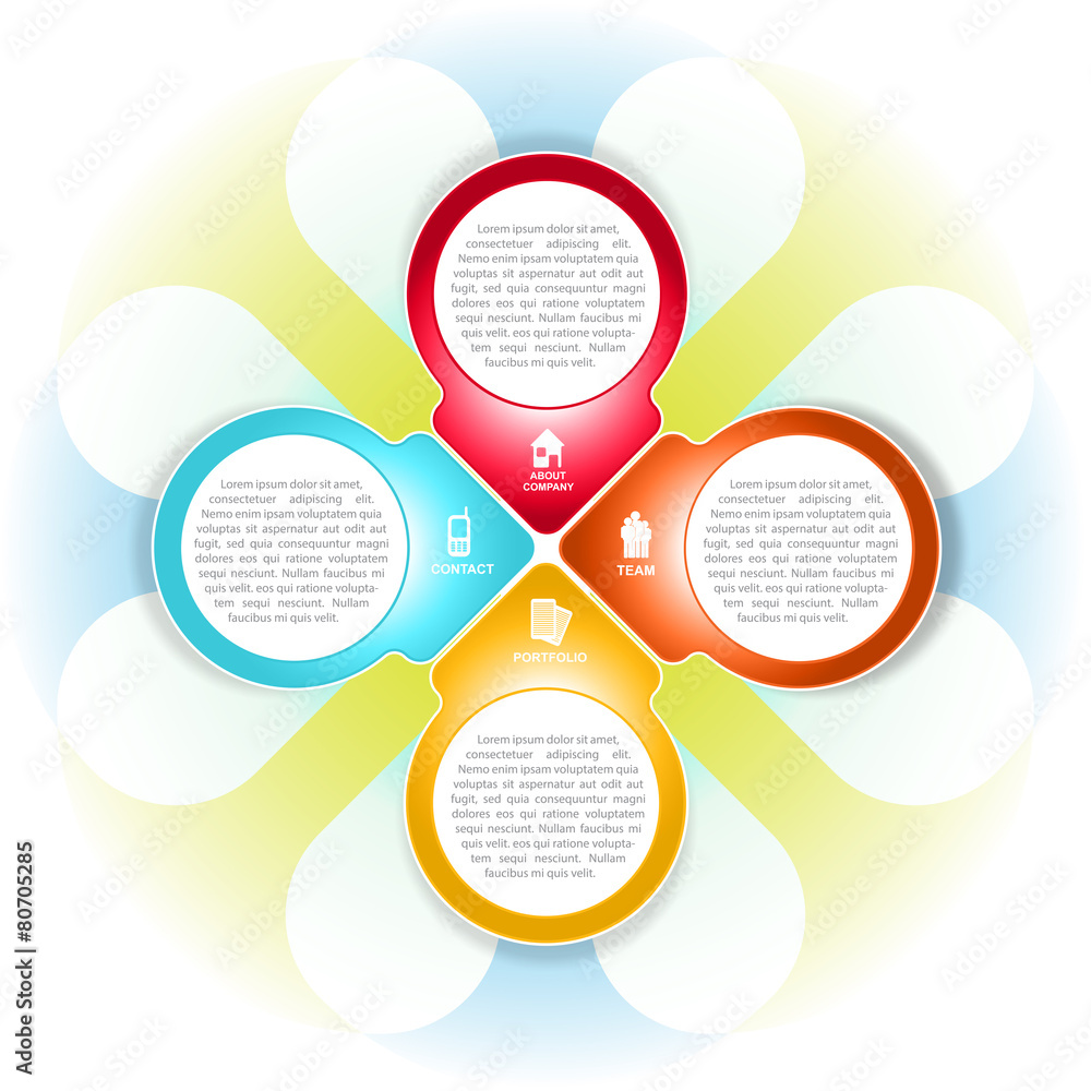 Poster vector cross background with information about the company