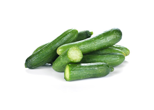 fresh cucumbers isolated on white