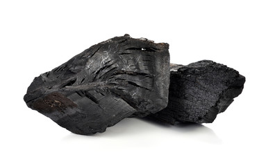 Obraz premium charcoal on over white background