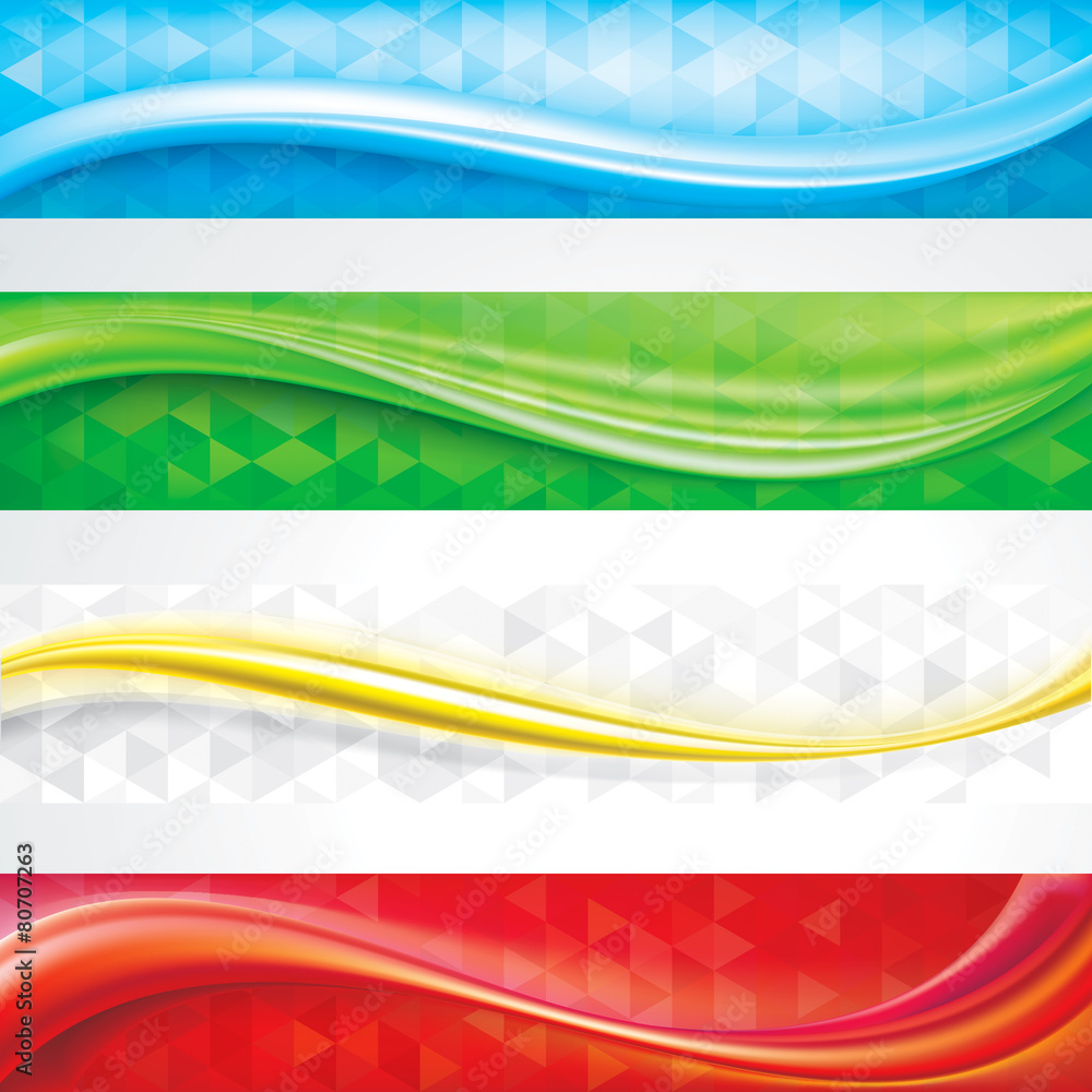 Aufkleber Web header banners abstract design  background.