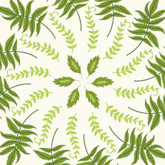 Round pattern with leaves.