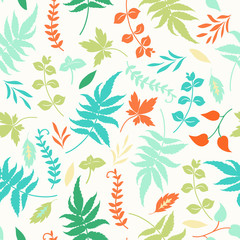 Seamless pattern with leaves.