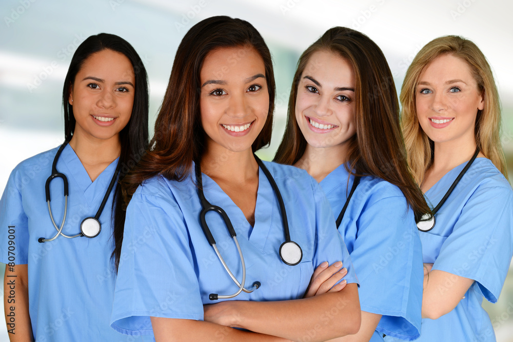 Wall mural group of nurses