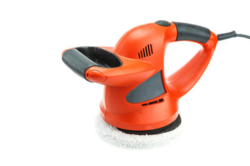 Car polishing machine isolated on white