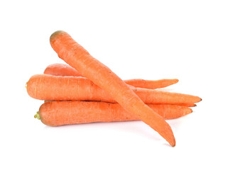 baby carrots on white background