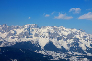 View to Dachstein mountains group, Austria