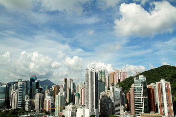 Fototapeta na wymiar 香港島の摩天楼