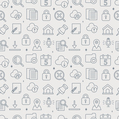web line icon pattern set