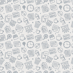 Office line icon pattern set
