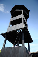 Minaret of Kampung Laut Mosque at Nilam Puri Kelantan, Malaysia