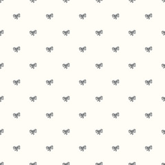 Vector seamless retro pattern, with bow tie