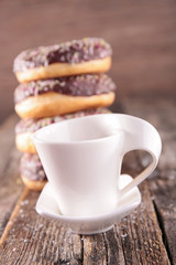 donuts and coffee cup