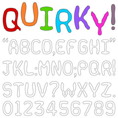 Quirky fun upper case font