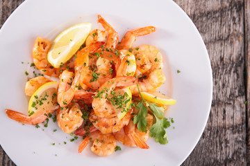 fried shrimp and parsley