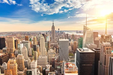 Deurstickers New York Luchtfoto van Manhattan