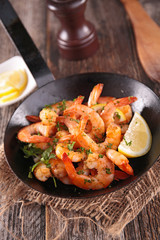 fried shrimp with parsley