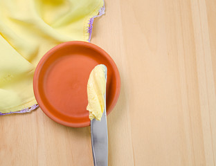 a butter on the knife